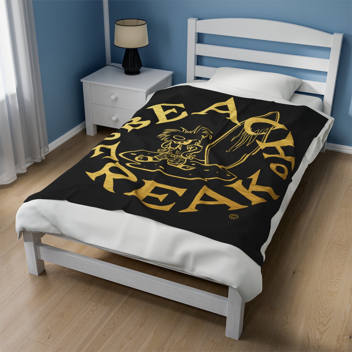 GOLD BEACH FREAK© Velveteen Plush Blanket