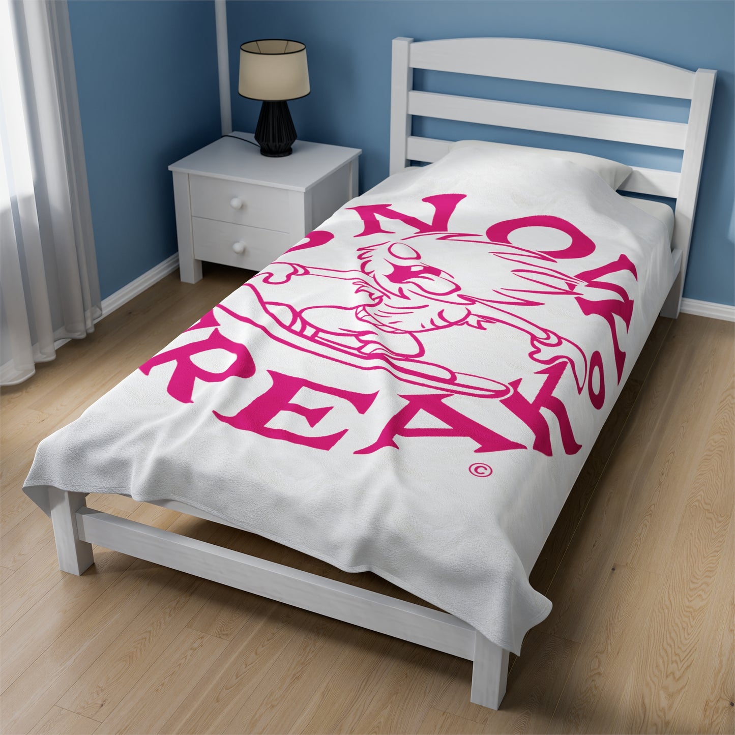 PINK SNOW FREAK© Velveteen Plush Blanket
