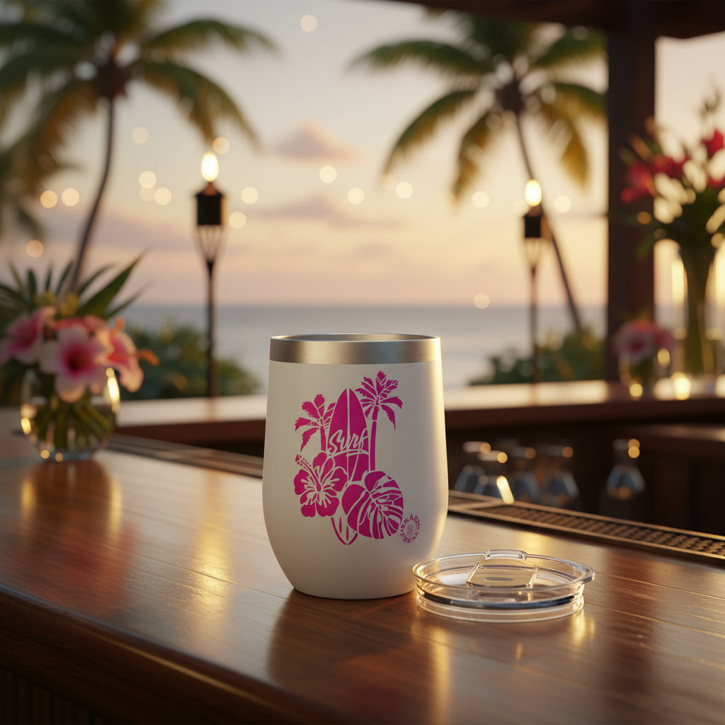 SURF VIBES - BEACH FREAK© Chill Wine Tumbler