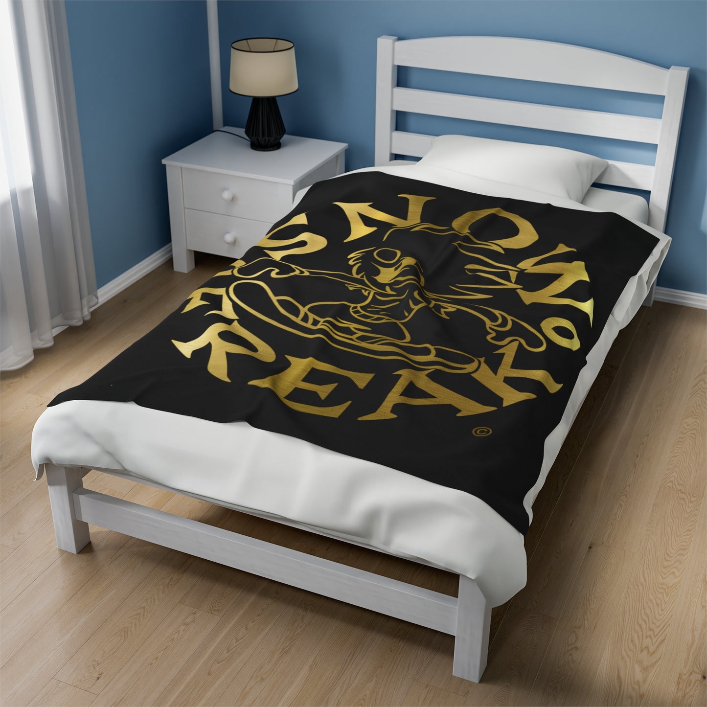 GOLD SNOW FREAK© Velveteen Plush Blanket