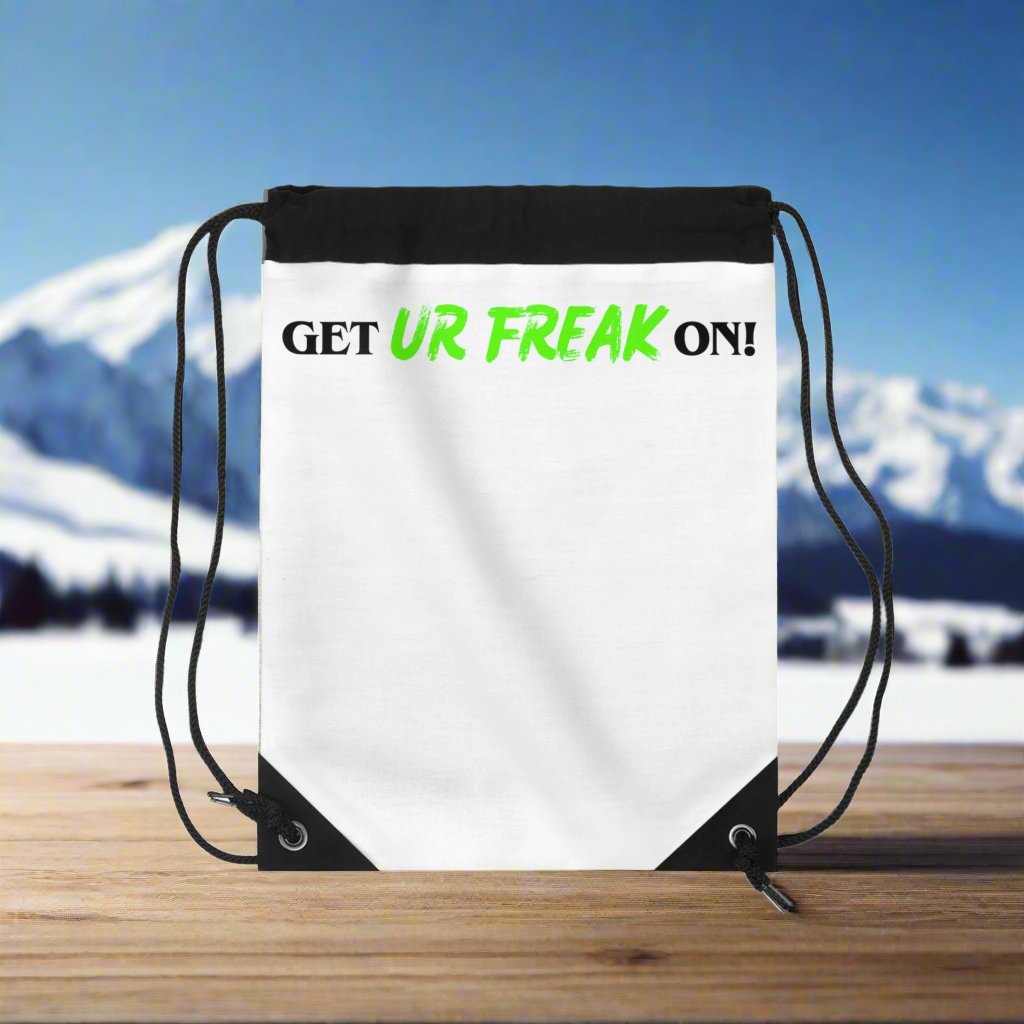 YELLOW & LIME SNOW FREAK© DRAWSTRING BAG