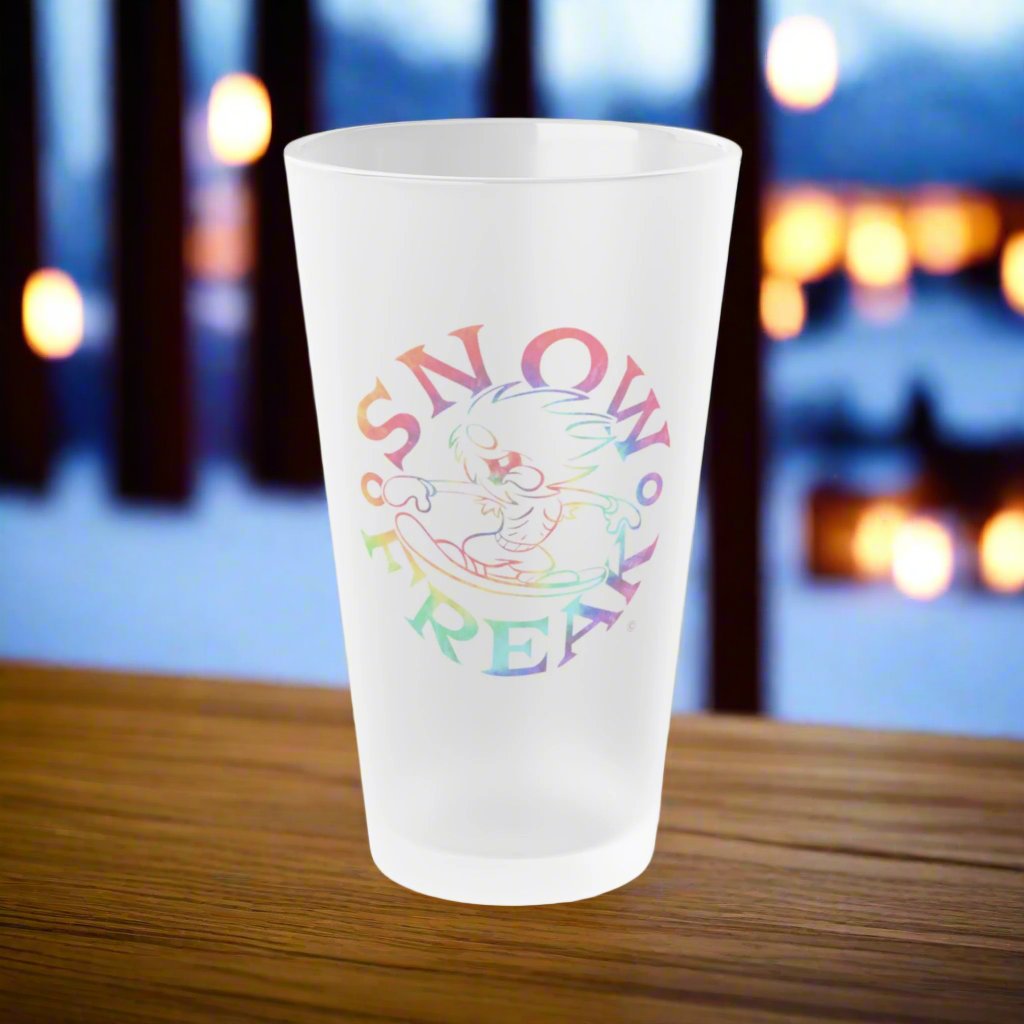 TIE-DYE SNOW FREAK© Frosted Pint Glass