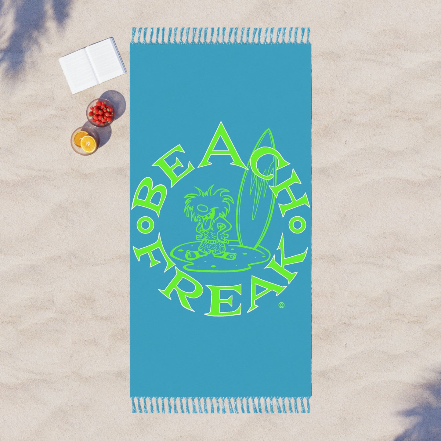 LIME BEACH FREAK© Boho Beach Blanket