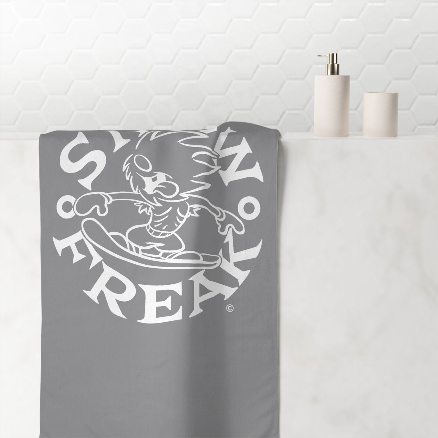 WHITE SNOW FREAK© Mink-Cotton Towel