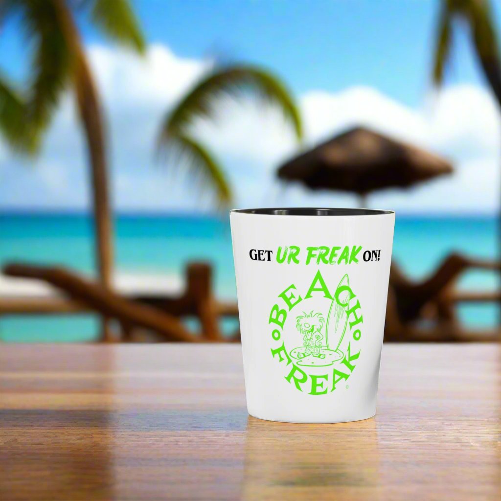 LIME BEACH FREAK© Ceramic Shot Glass
