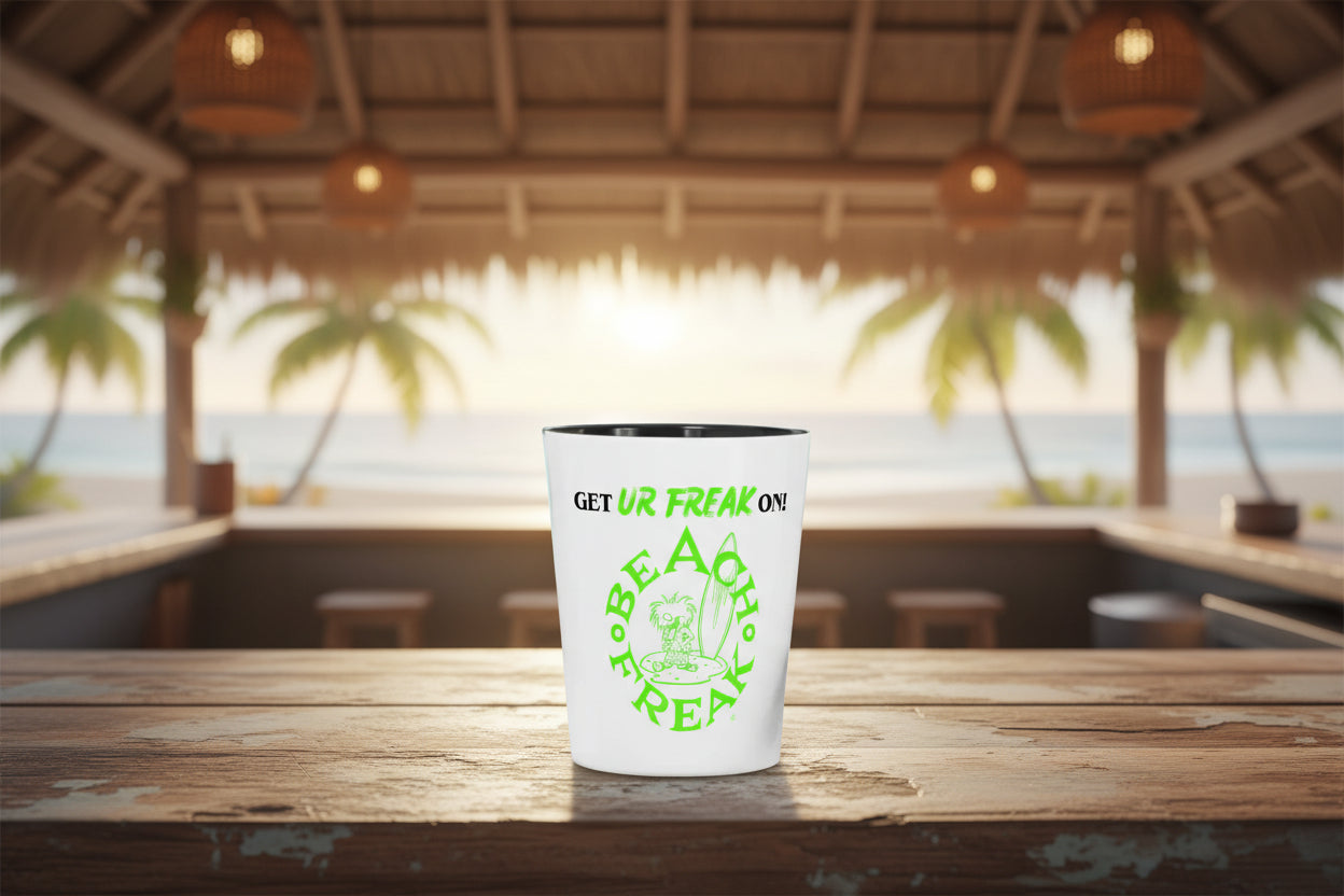 LIME 'GET UR FREAK ON!' BEACH FREAK© Ceramic Shot Glass