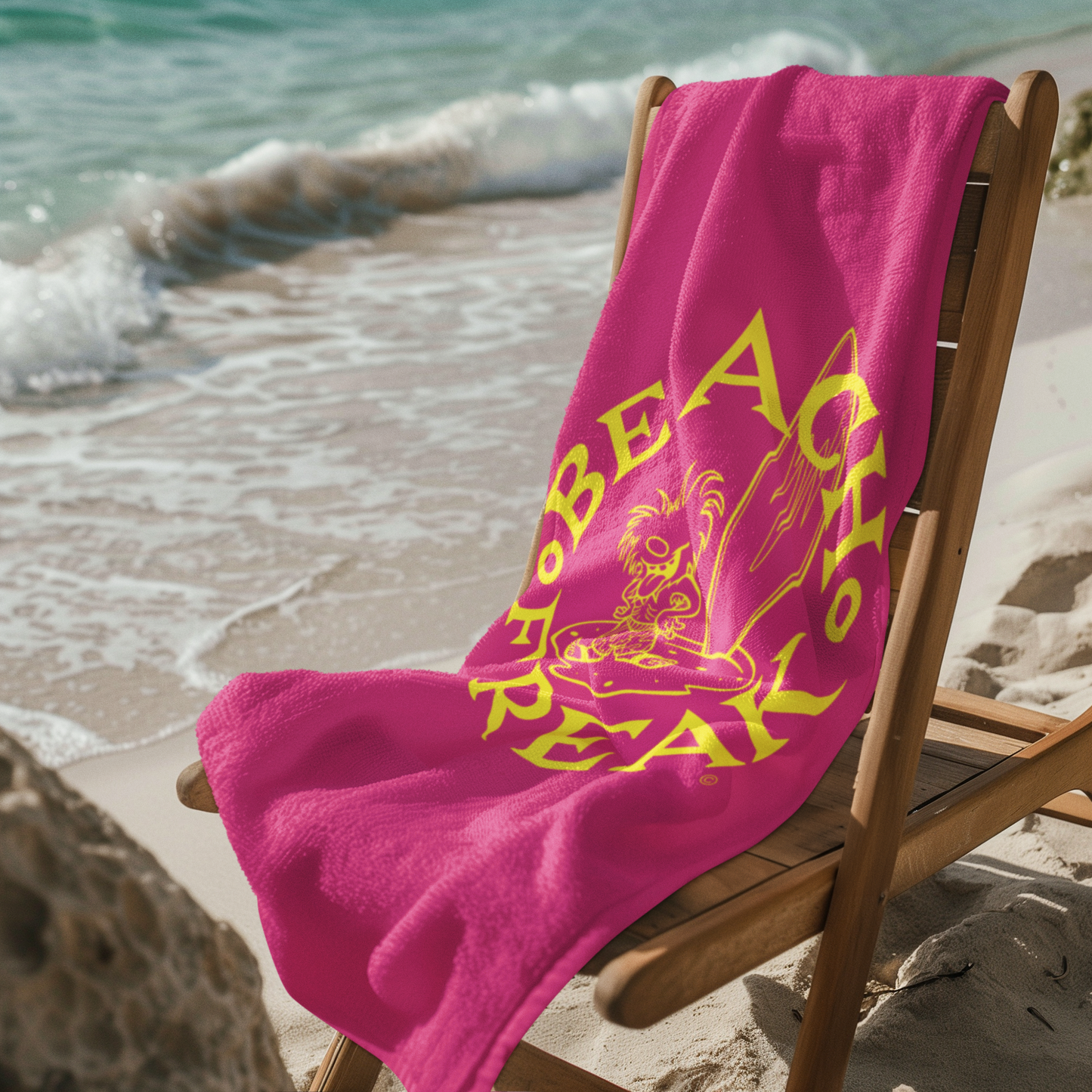 YELLOW BEACH FREAK© Mink-Cotton Towel