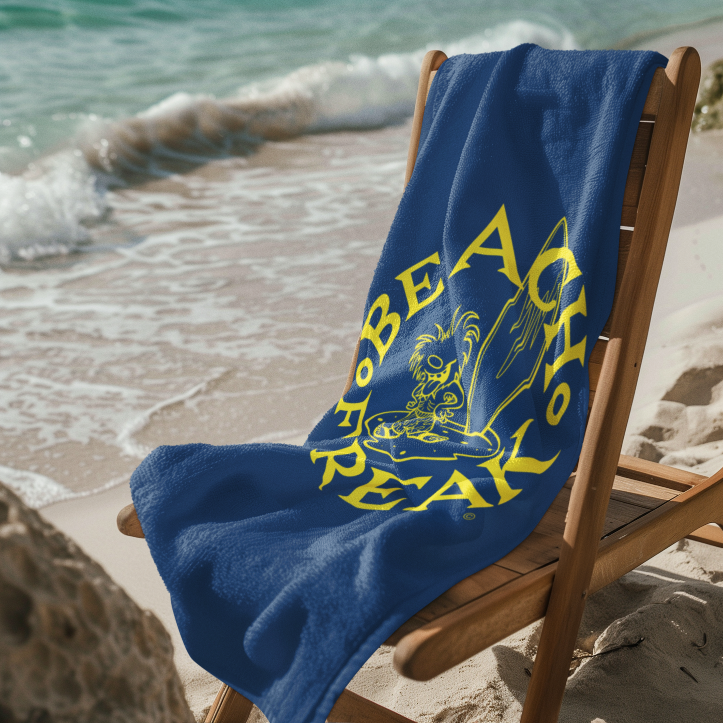 YELLOW BEACH FREAK© Mink-Cotton Towel
