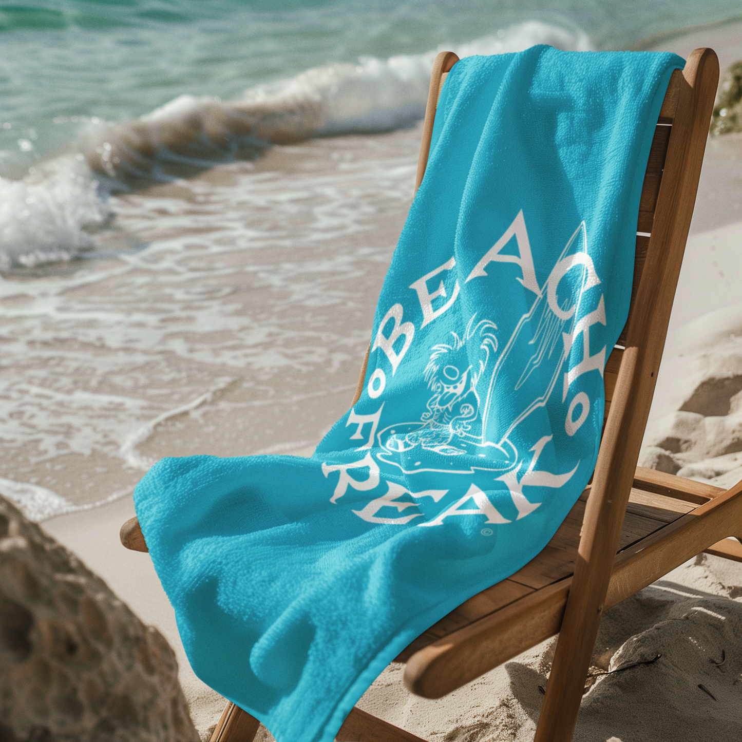 WHITE BEACH FREAK© Mink-Cotton Towel