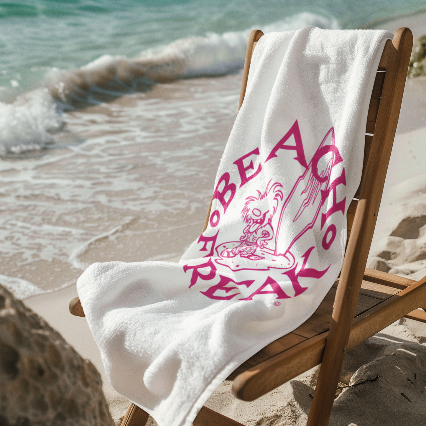 PINK BEACH FREAK© Mink-Cotton Towel