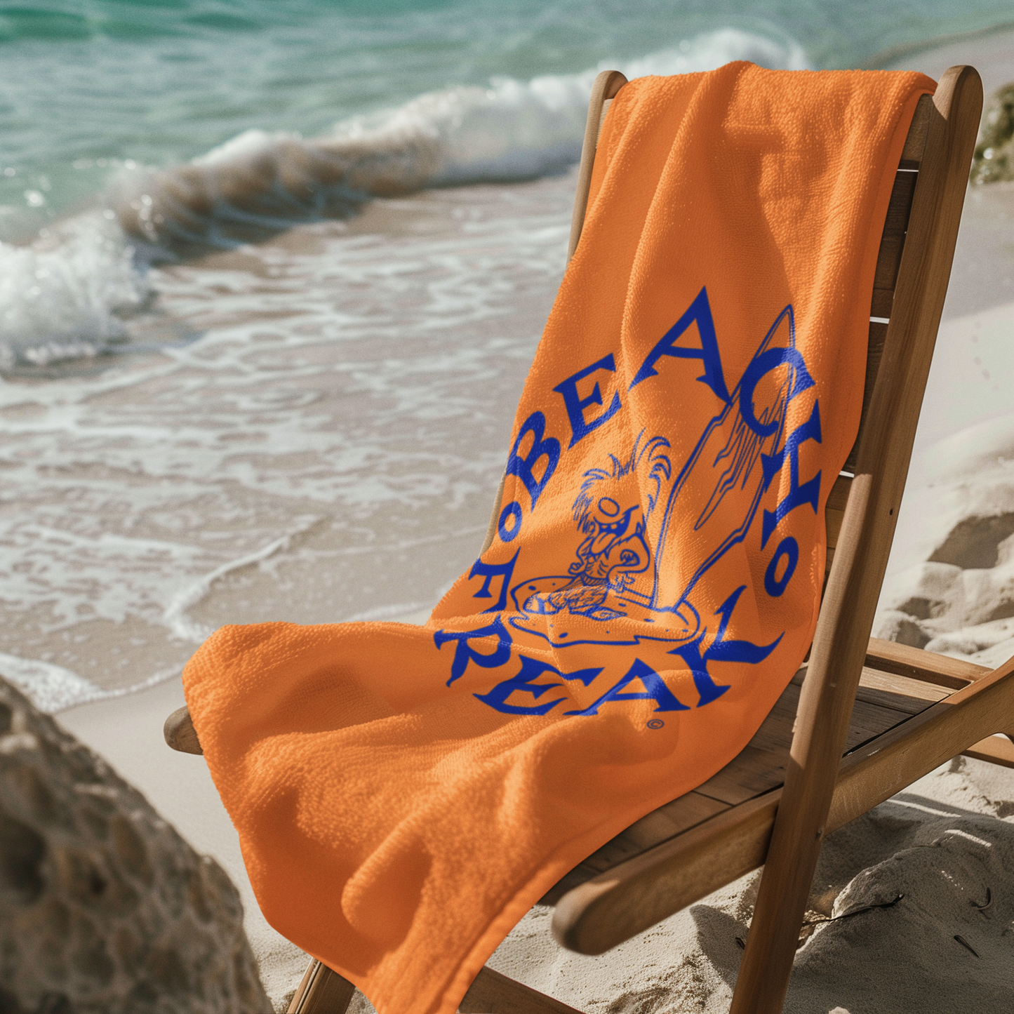 BLUE BEACH FREAK© Mink-Cotton Towel