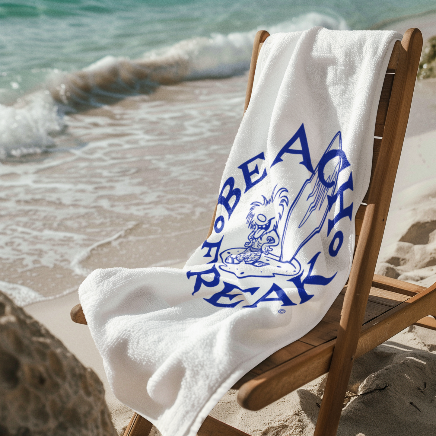 BLUE BEACH FREAK© Mink-Cotton Towel