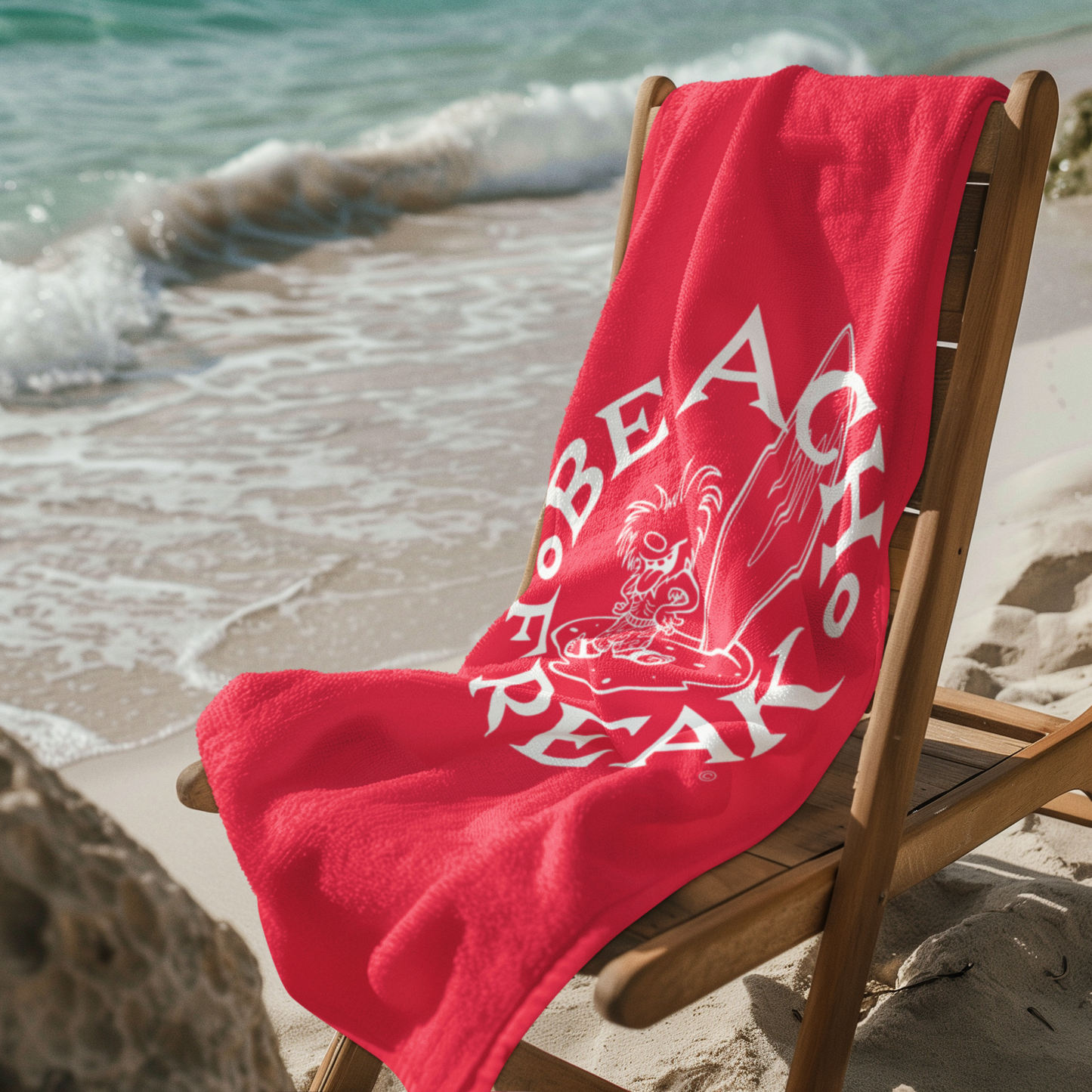 WHITE BEACH FREAK© Mink-Cotton Towel