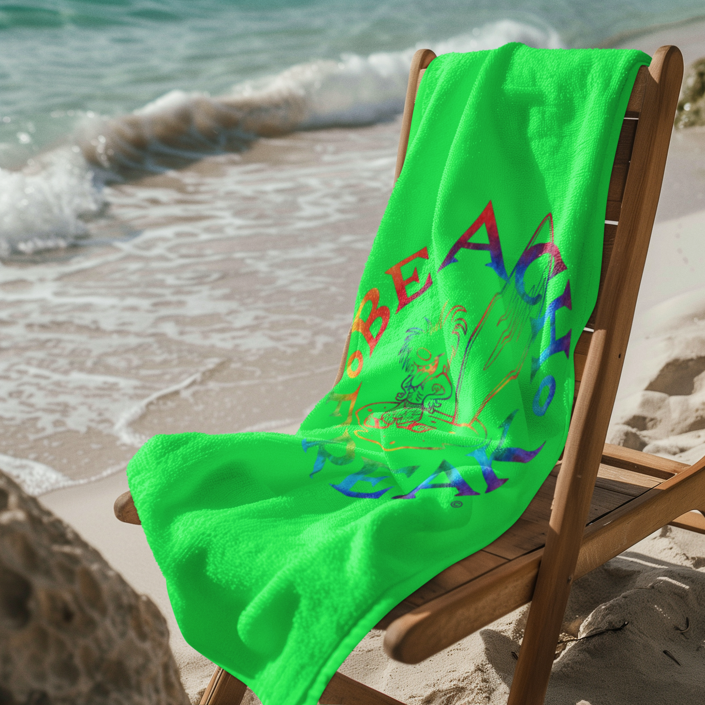 TIE-DYE BEACH FREAK© Mink-Cotton Towel