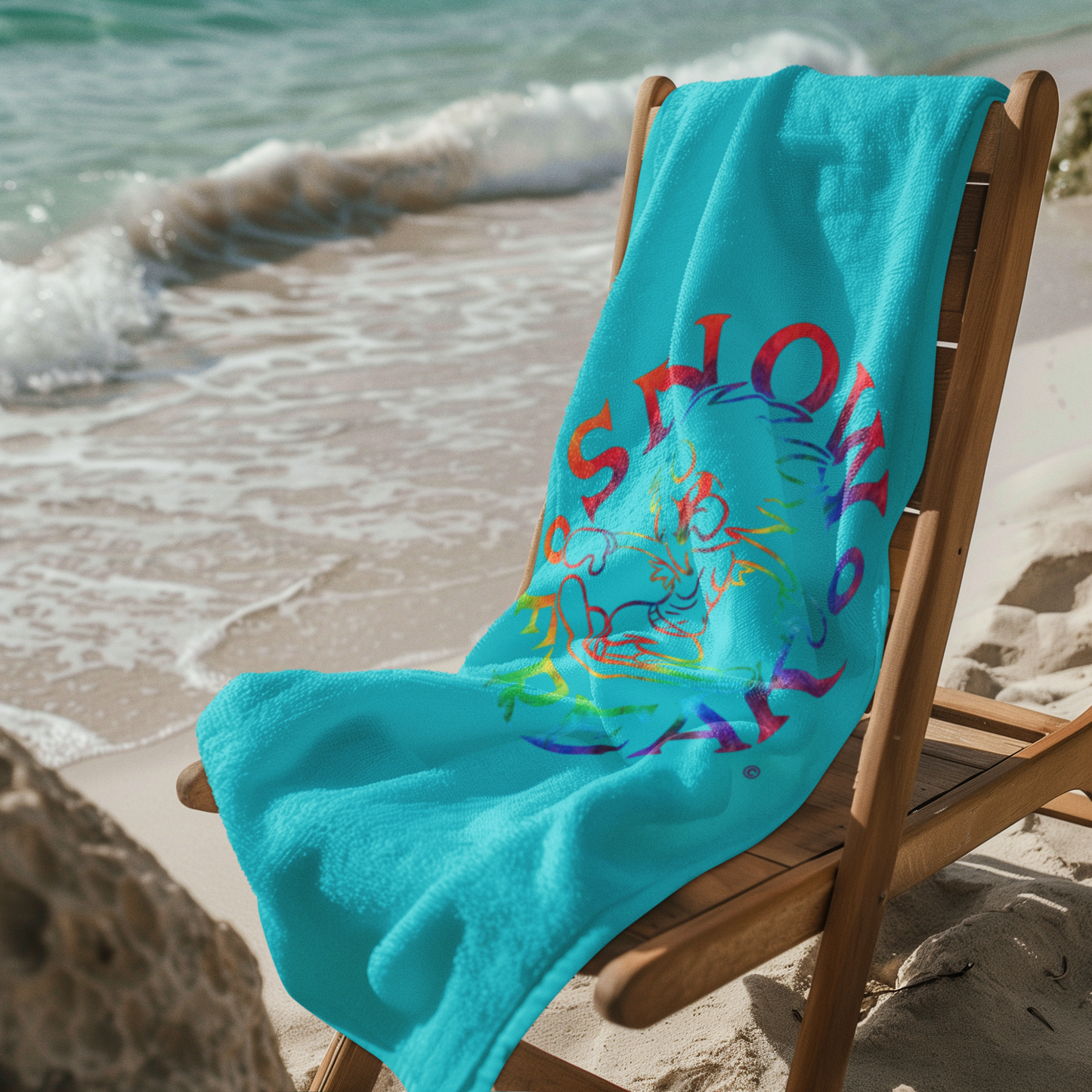 TIE-DYE SNOW FREAK© Mink-Cotton Towel