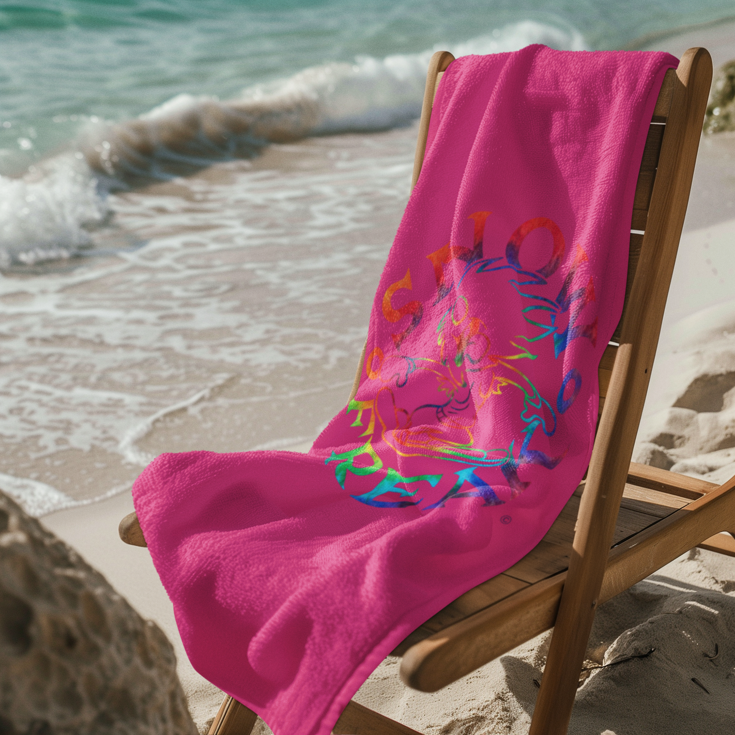 TIE-DYE SNOW FREAK© Mink-Cotton Towel
