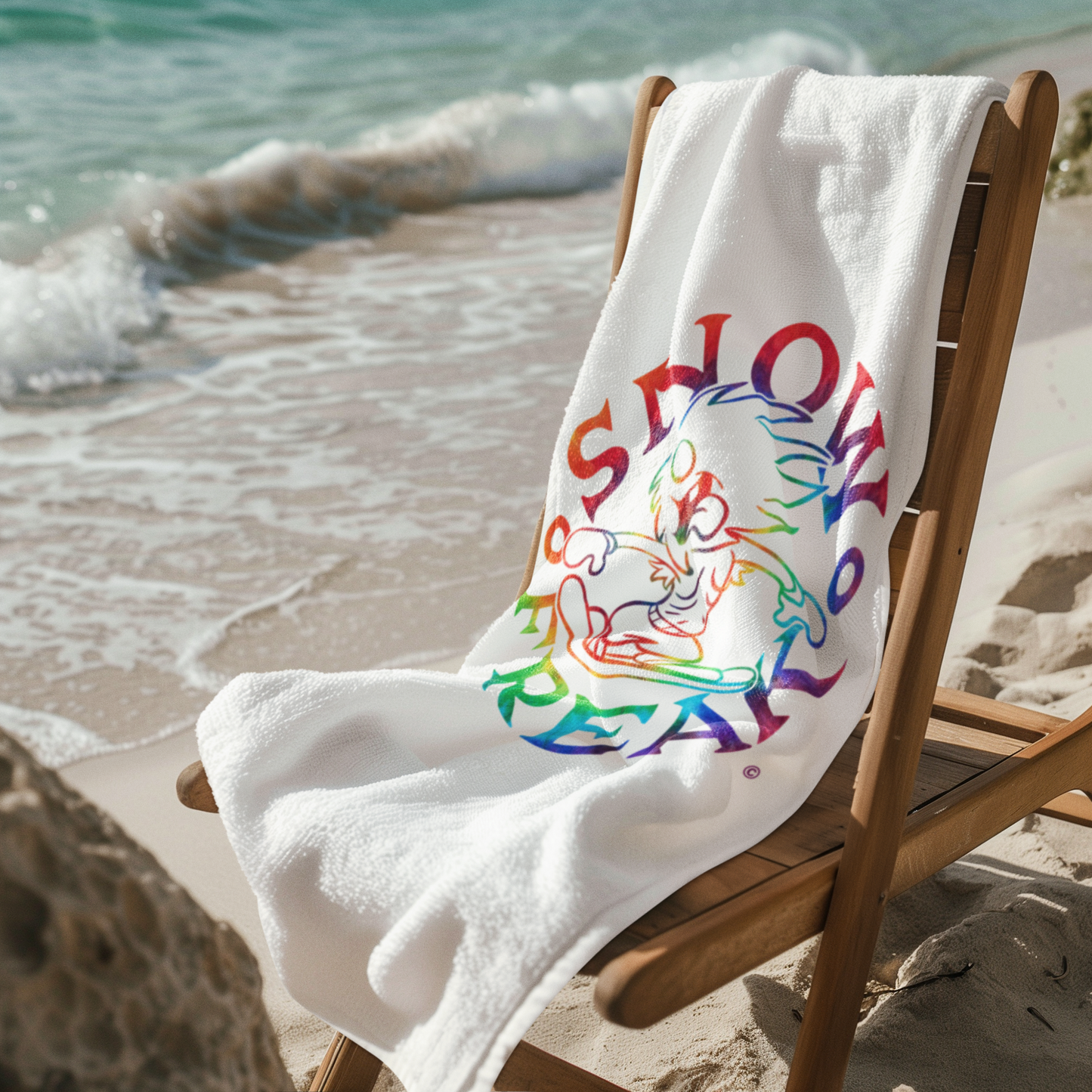 TIE-DYE SNOW FREAK© Mink-Cotton Towel