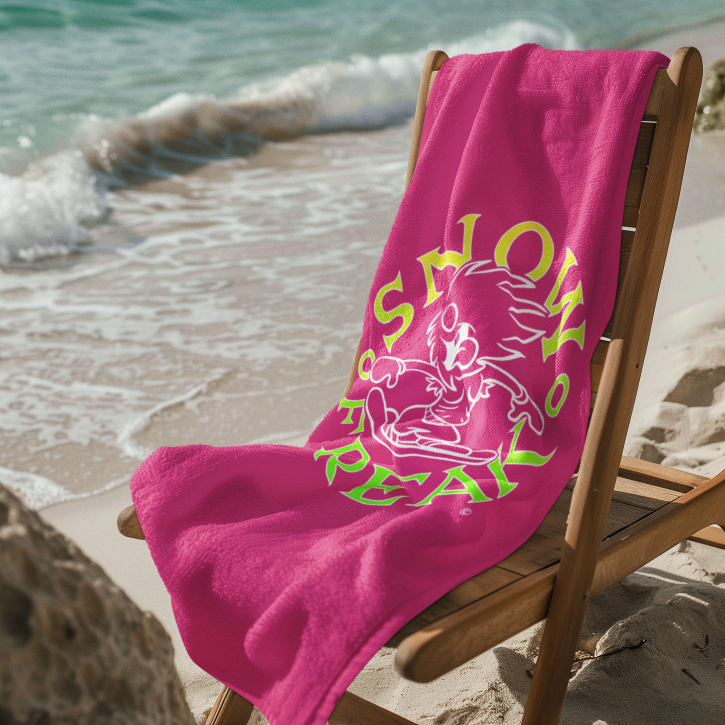 LIME 'N' YELLOW SNOW FREAK© Mink-Cotton Towel