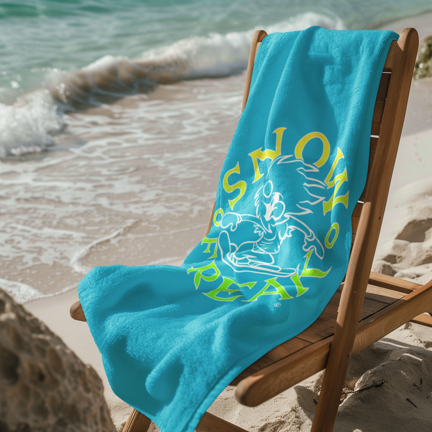 LIME 'N' YELLOW SNOW FREAK© Mink-Cotton Towel