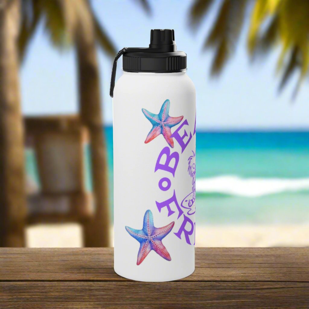 happy PURPLE BEACH FREAK© Stainless Steel SPORT Water Bottle