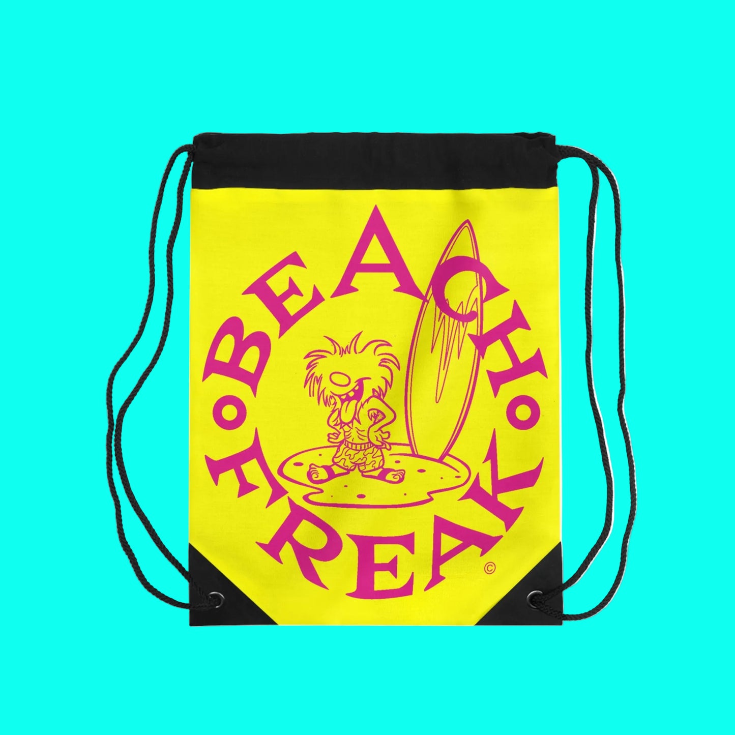 PINK BEACH FREAK© Drawstring Bag