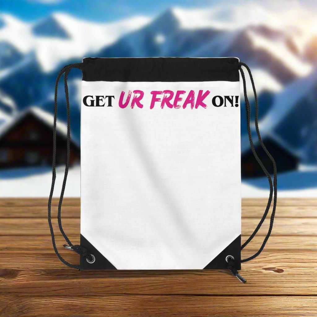 PINK SNOW FREAK© DRAWSTRING BAG