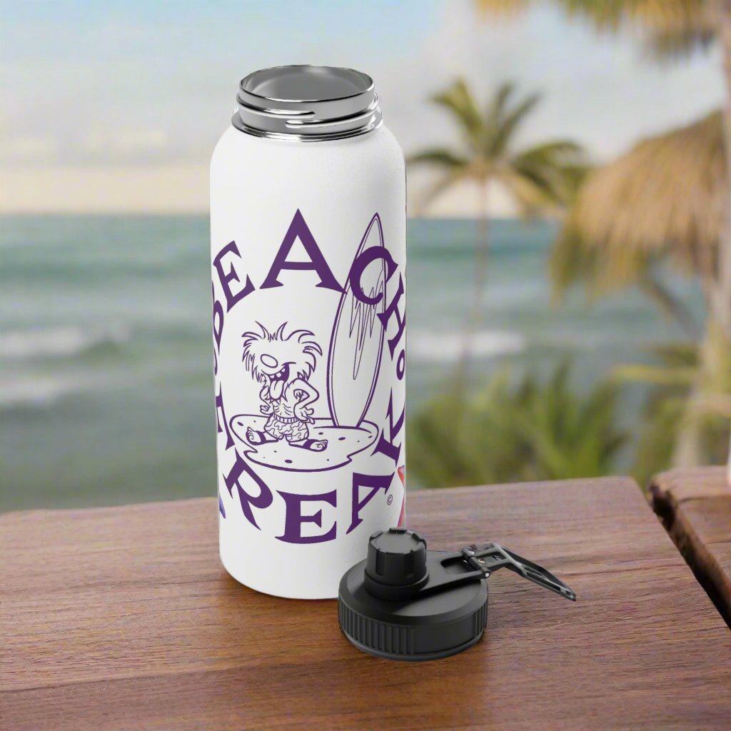 Purple BEACH FREAK© Stainless Steel sport Water Bottle