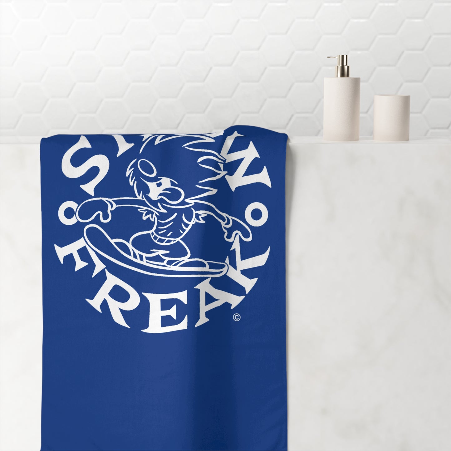 WHITE SNOW FREAK© Mink-Cotton Towel