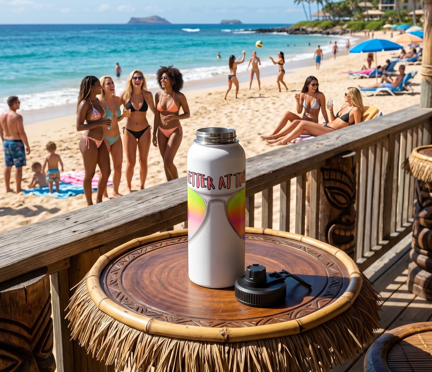 LIFE'S BETTER AT THE BEACH - BEACH FREAK© Stainless Steel SPORT Water Bottle