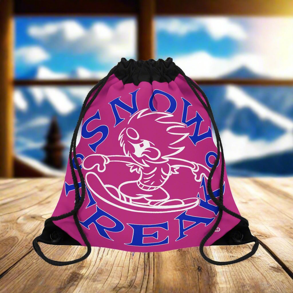 BLUE & WHITE SNOW FREAK© DRAWSTRING BAG