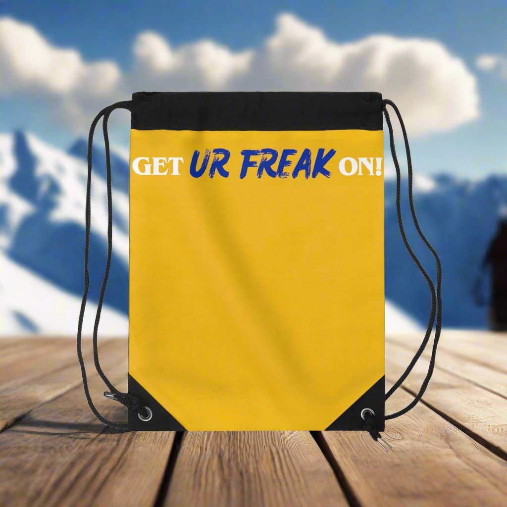 BLUE & WHITE SNOW FREAK© DRAWSTRING BAG