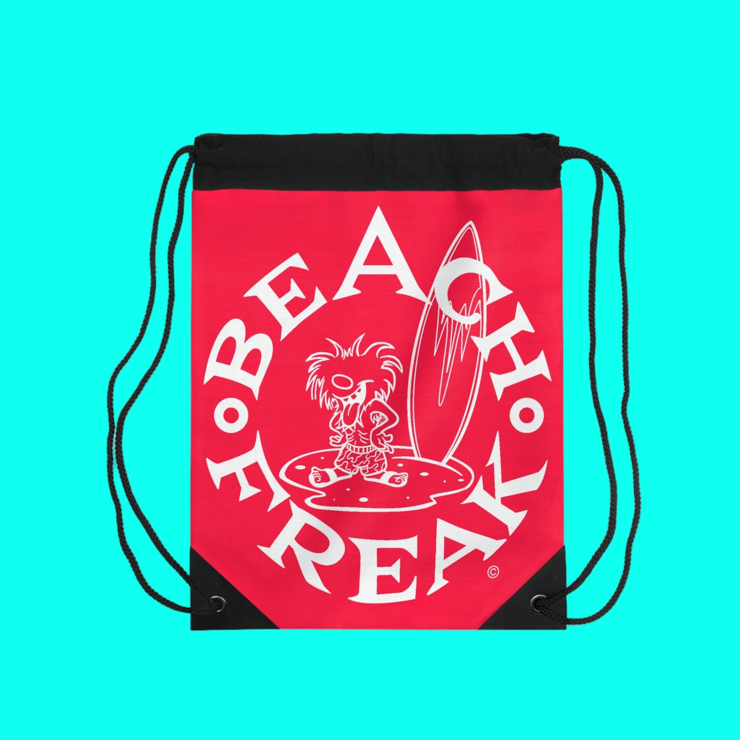 WHITE BEACH FREAK© Drawstring Bag