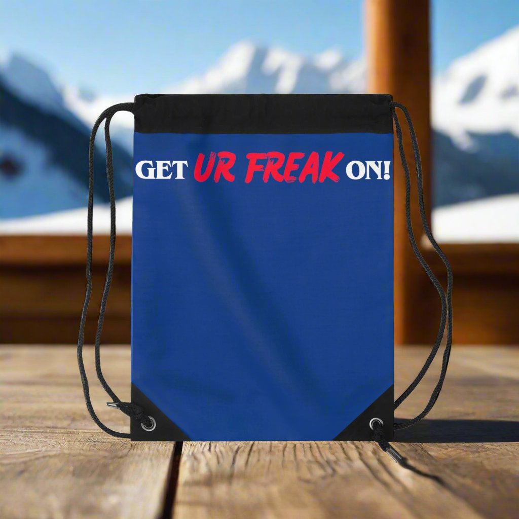 RED & WHITE SNOW FREAK© DRAWSTRING BAG