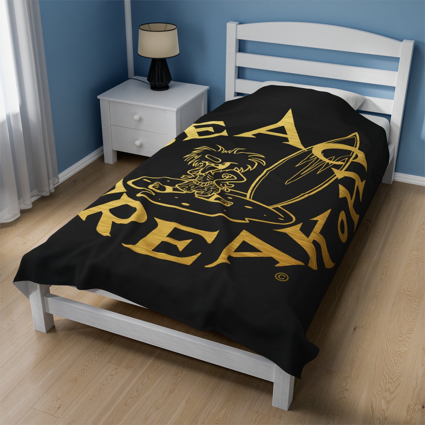 GOLD BEACH FREAK© Velveteen Plush Blanket