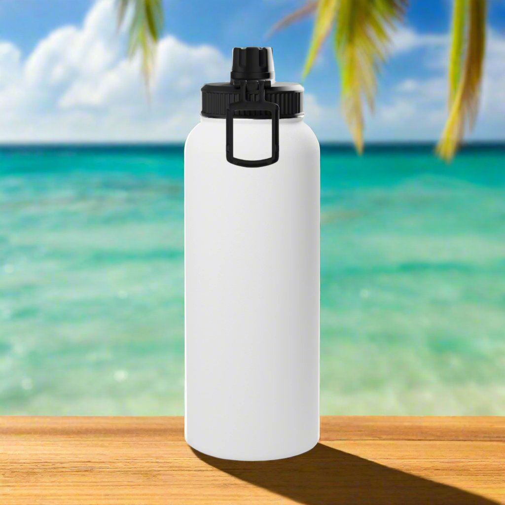 BLUE BEACH FREAK© Stainless Steel SPORT Water Bottle