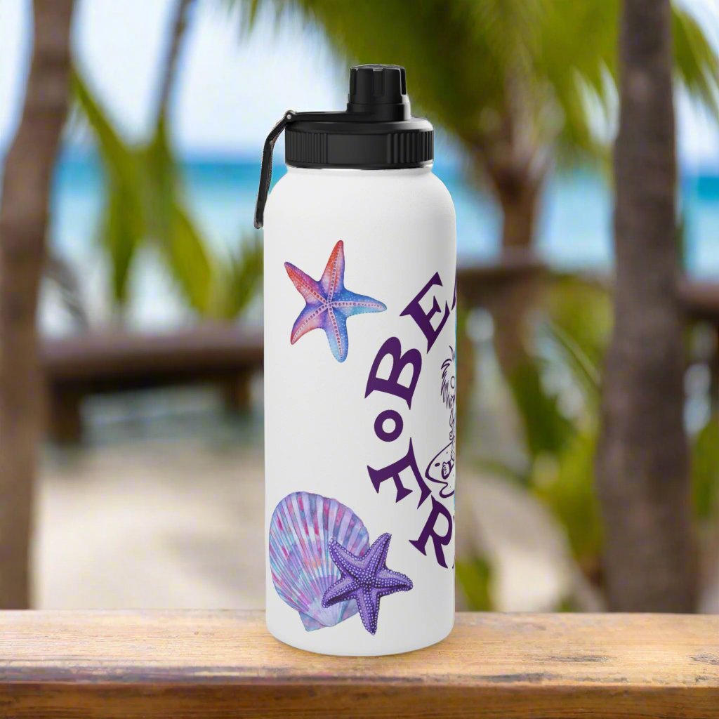 Purple BEACH FREAK© Stainless Steel sport Water Bottle