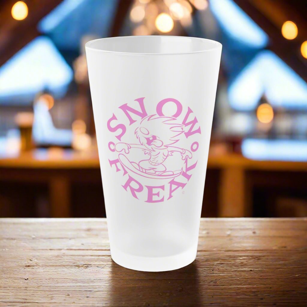 PINK SNOW FREAK© Frosted Pint Glass