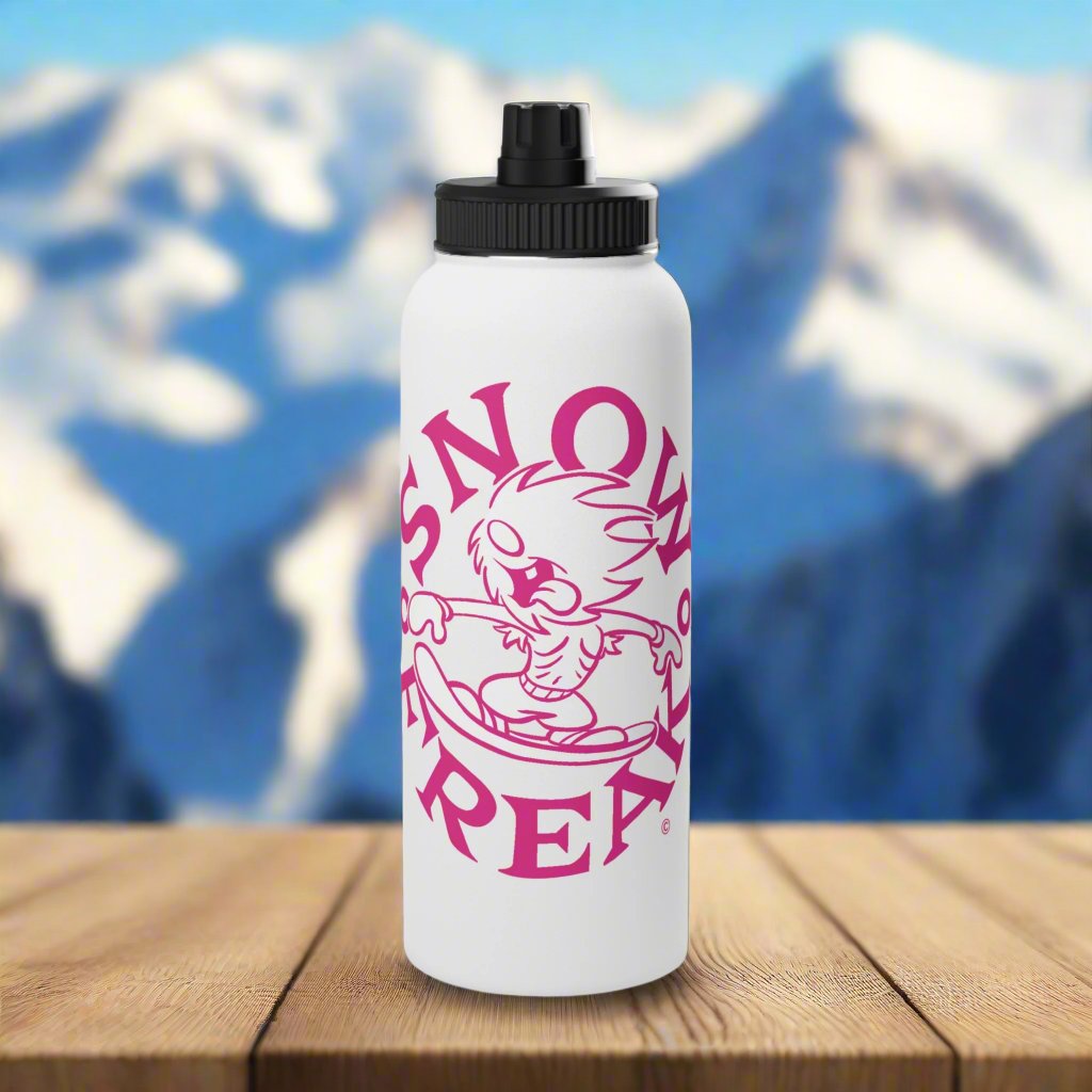 PINK SNOW FREAK© Stainless Steel Water Bottle