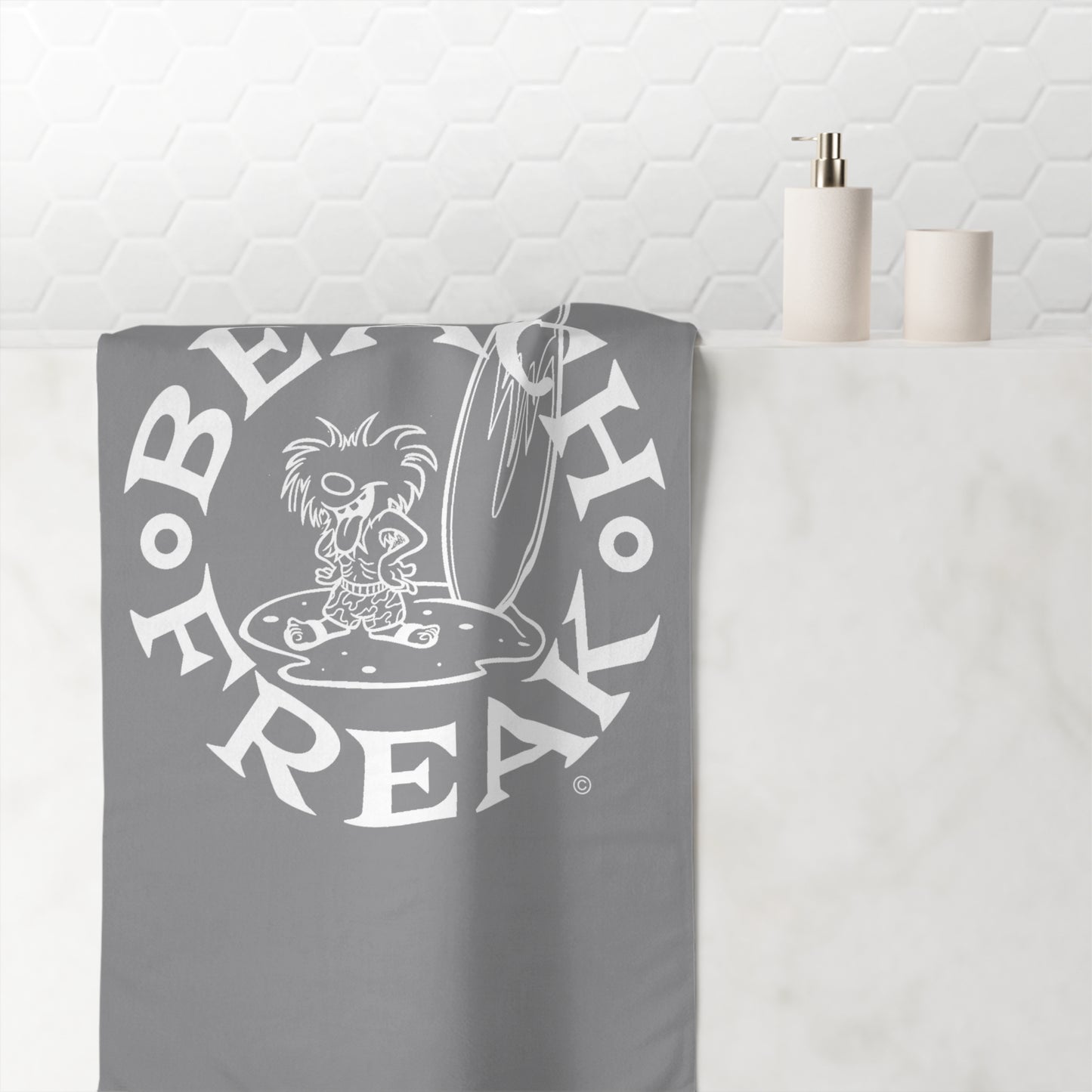 WHITE BEACH FREAK© Mink-Cotton ToweL