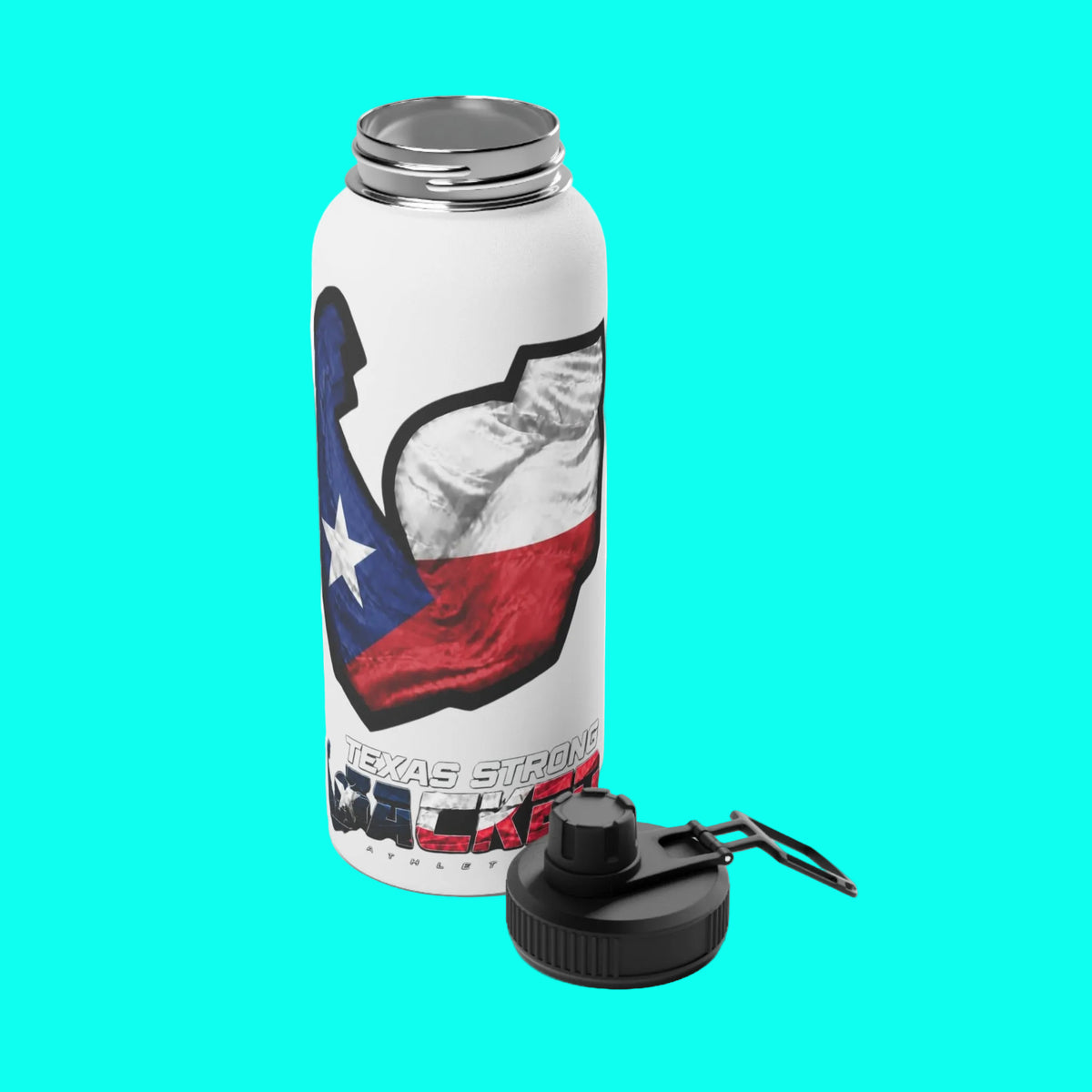 JACKED™ TEXAS 'GET FLEXED' Stainless Steel SPORT Water Bottle