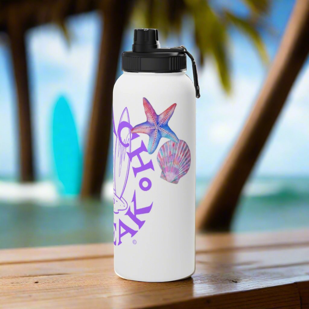 happy PURPLE BEACH FREAK© Stainless Steel SPORT Water Bottle
