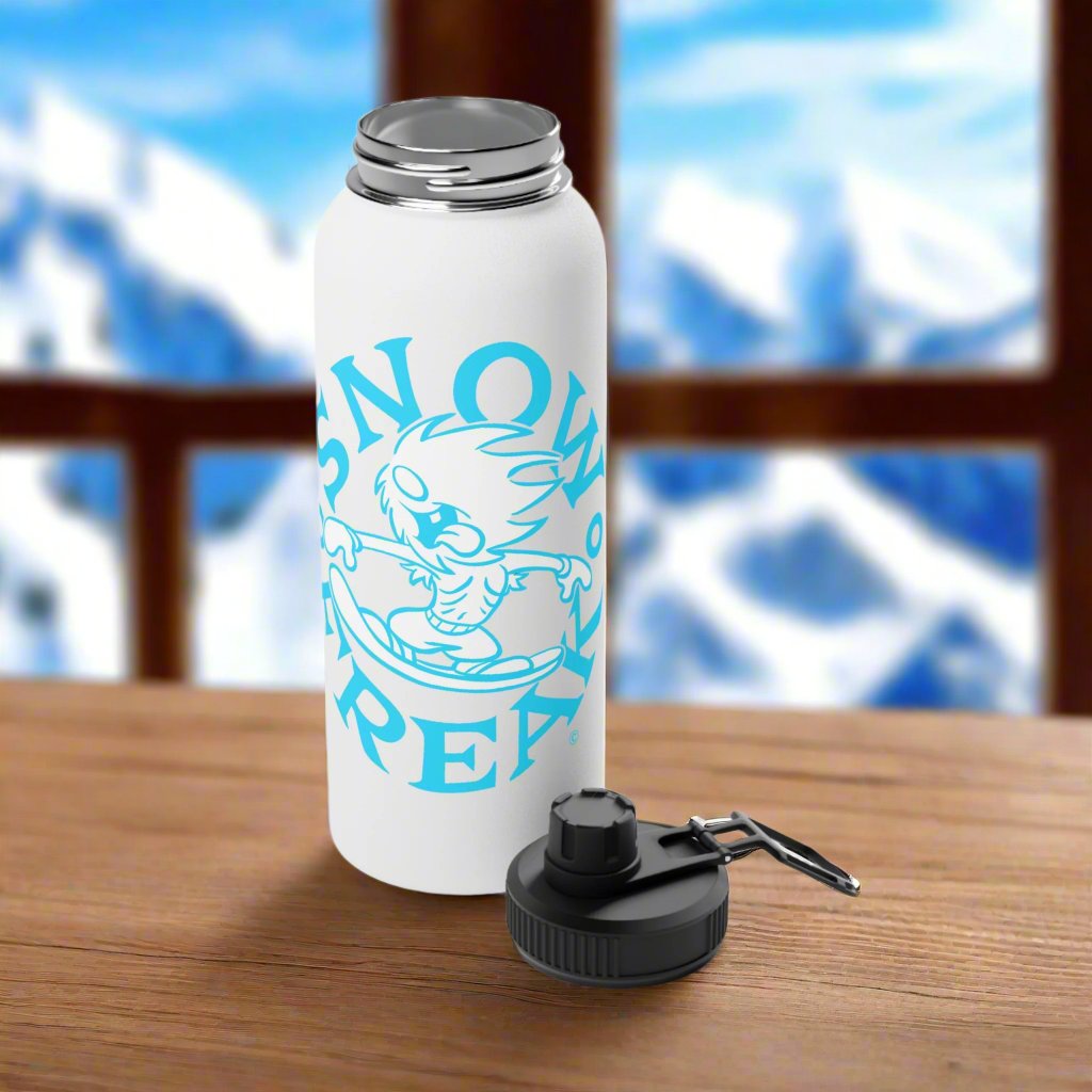 NEON BLUE SNOW FREAK© Stainless Steel Water Bottle