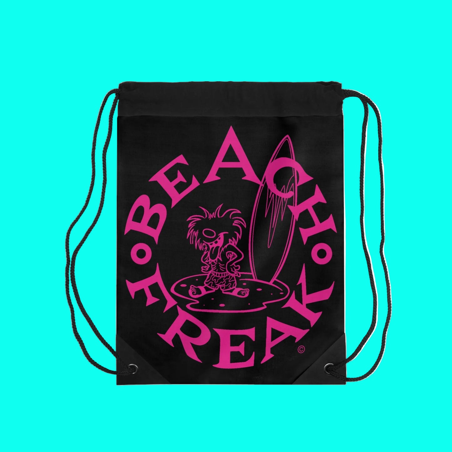 PINK BEACH FREAK© Drawstring Bag