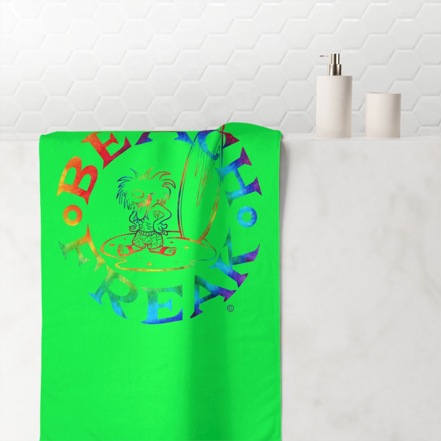 TIE-DYE BEACH FREAK© Mink-Cotton Towel