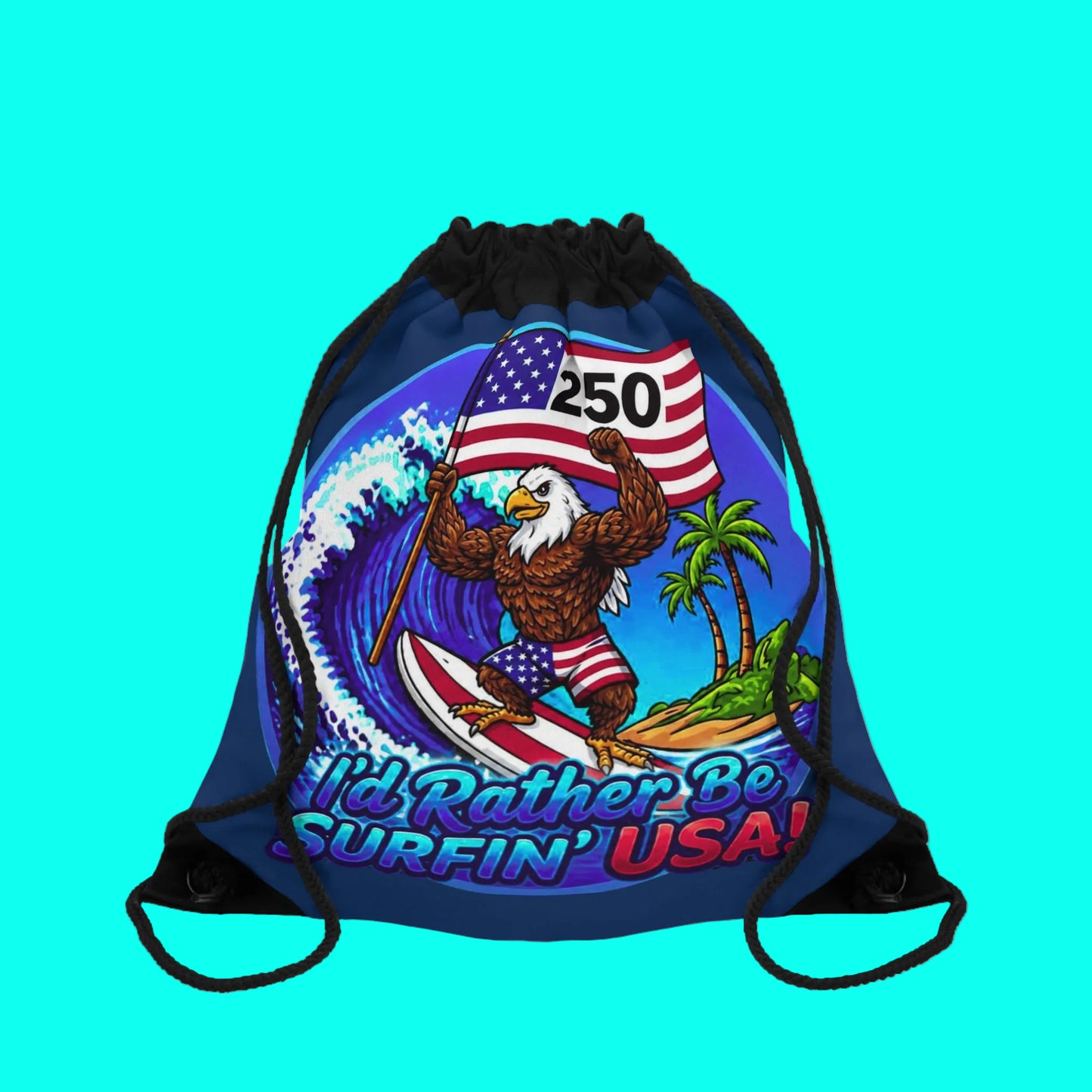 SURFIN' USA FREEDOM 250 LIMITED EDITION - BEACH FREAK© Drawstring Bag