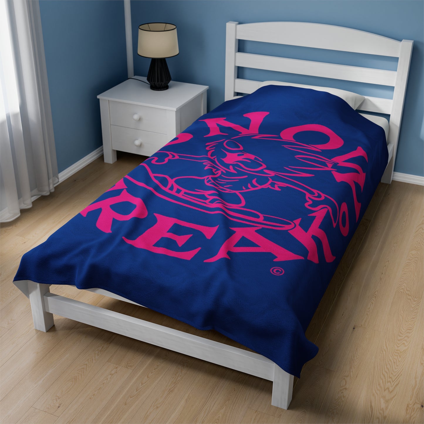 PINK SNOW FREAK© Velveteen Plush Blanket