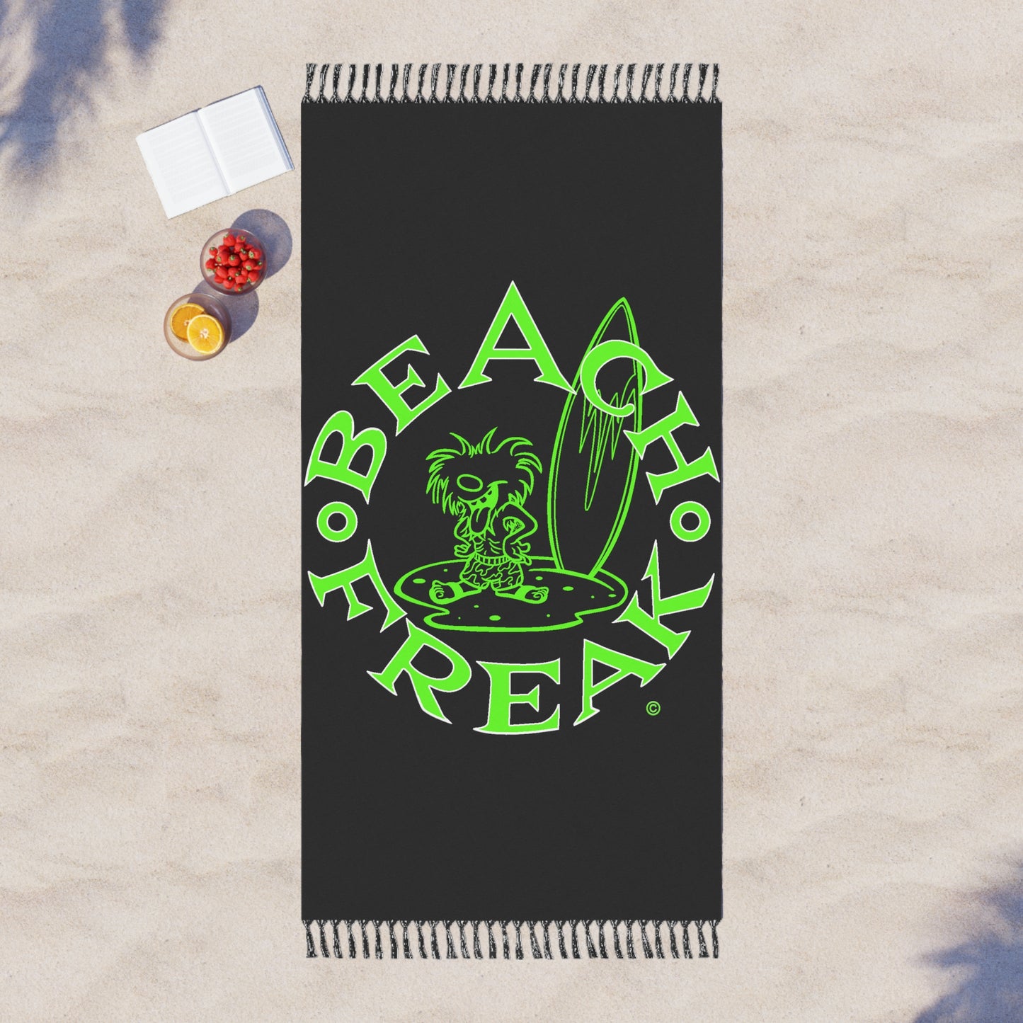 LIME BEACH FREAK© Boho Beach Blanket