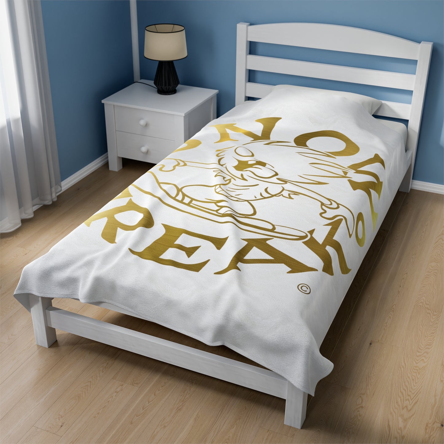 GOLD SNOW FREAK© Velveteen Plush Blanket