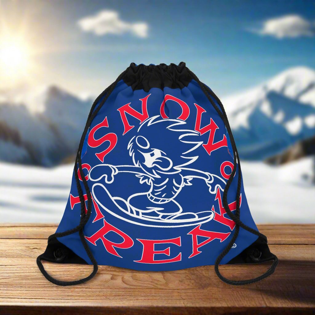 RED & WHITE SNOW FREAK© DRAWSTRING BAG