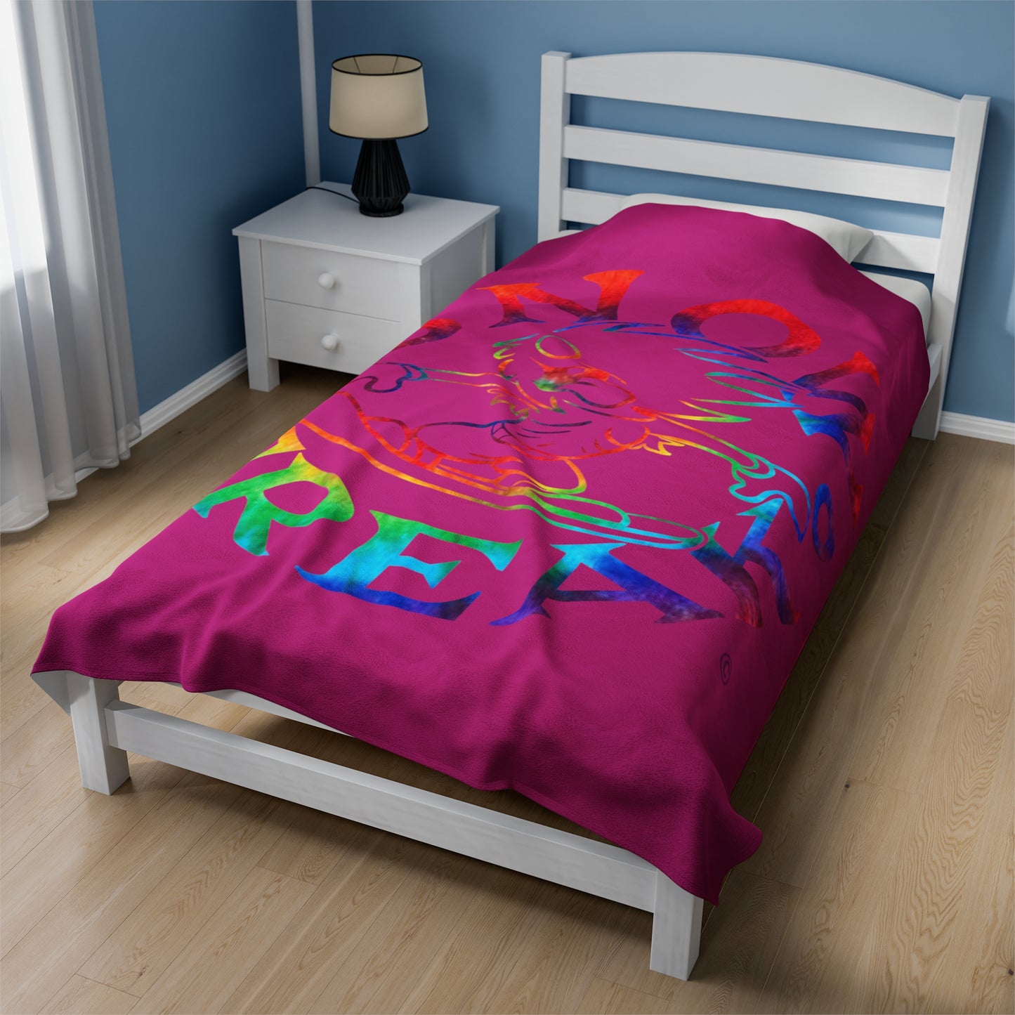TIE-DYE SNOW FREAK© Velveteen Plush Blanket
